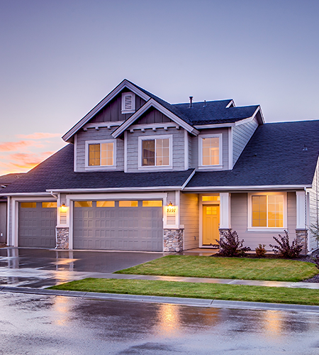 A home in Orleans, Ottawa at dusk